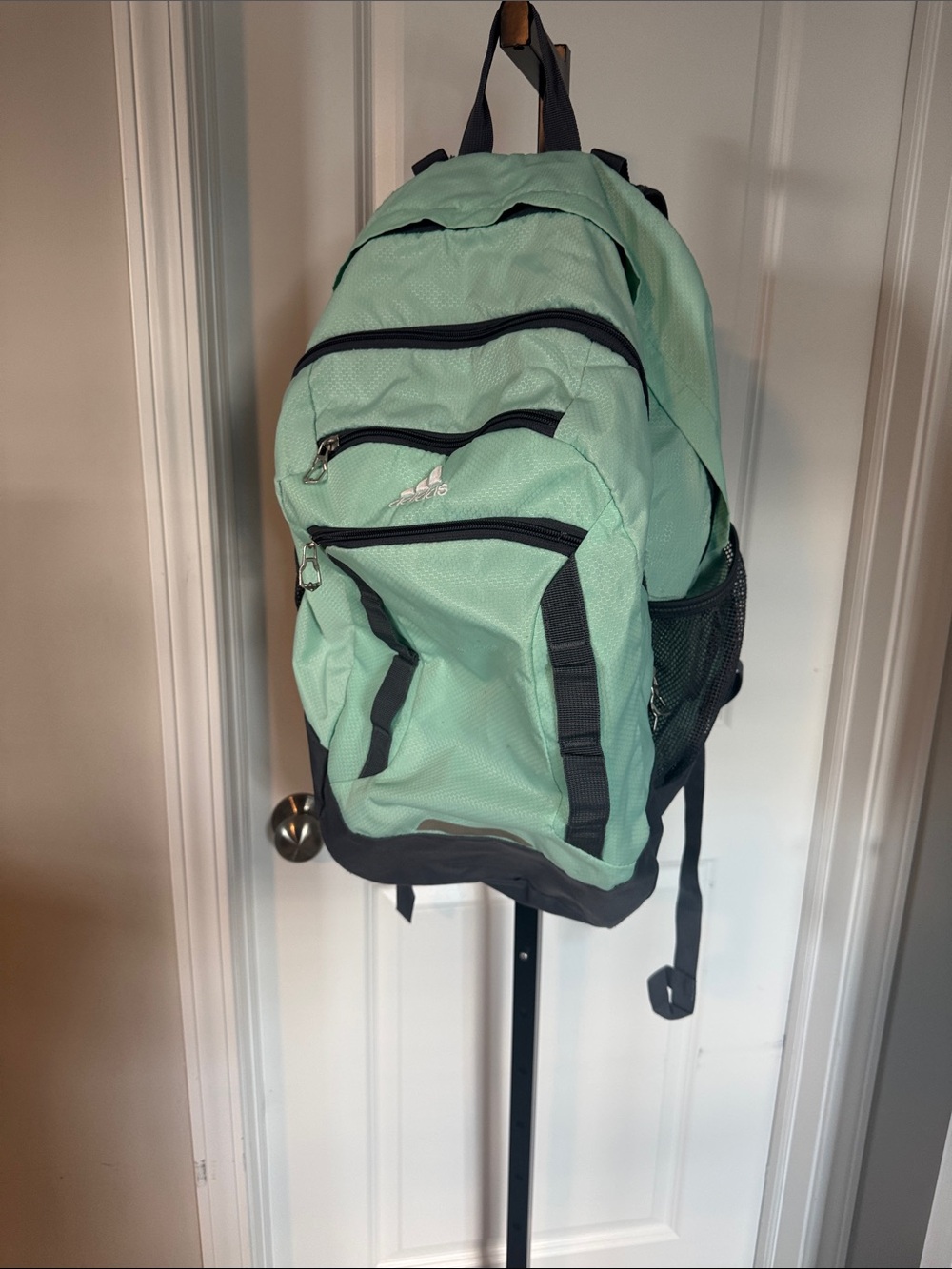 adidas Mint Green Backpack with Black Trim